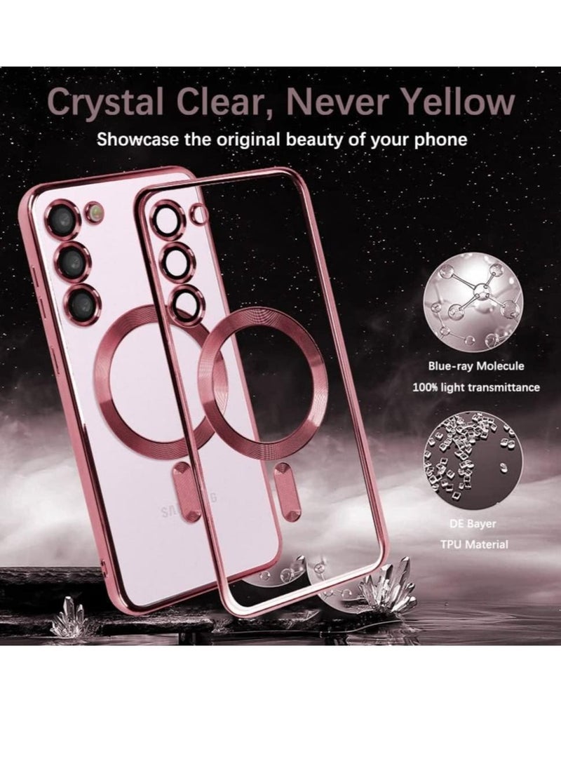 Magnetic Clear Case for SamsMagnetic Clear Case for Samsung Galaxy S23 Plus with Camera Lens Protector Magsafe Compatible Electroplated Soft TPU Shockproof Anti-Scratch Phone Caseung Galaxy S23 with C  - Image 2
