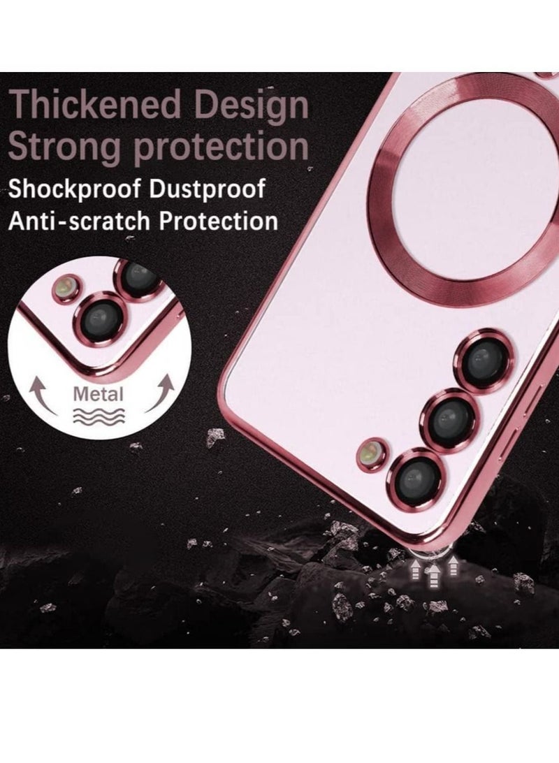 Magnetic Clear Case for SamsMagnetic Clear Case for Samsung Galaxy S23 Plus with Camera Lens Protector Magsafe Compatible Electroplated Soft TPU Shockproof Anti-Scratch Phone Caseung Galaxy S23 with C  - Image 5