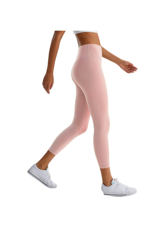NIBEMINENT Essential/Pure&Plain 7/8 Leggings, High Waisted Compression Soft Pants Workout Athletic Yoga Pants 24" - Image 1