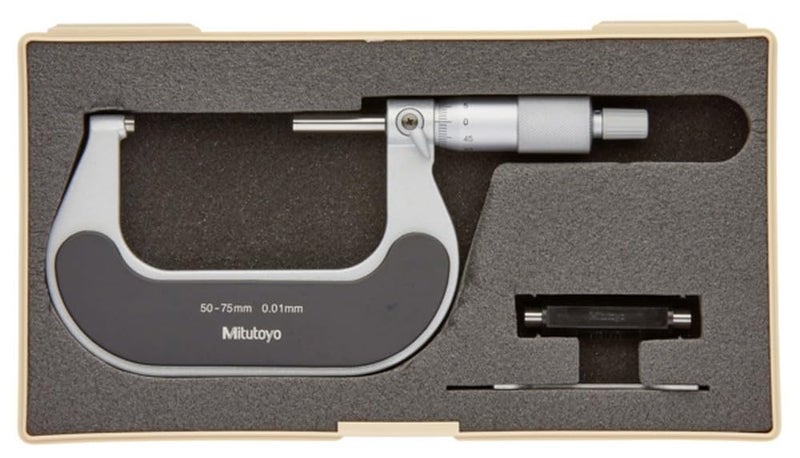 Mitutoyo Mitutoyo 102301 Outside Micrometer Heat Insulated Frame Ratchet Stop 025mm Range 001mm Graduation 0002mm Accuracy  - Image 2