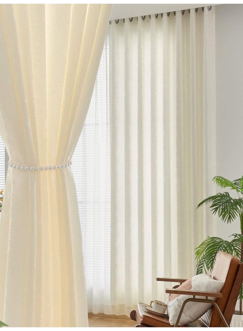 QBAID Sheer Privacy Curtains – Soft Light, Multiple Sizes & Three Top Styles for a Cozy Home - Image 1