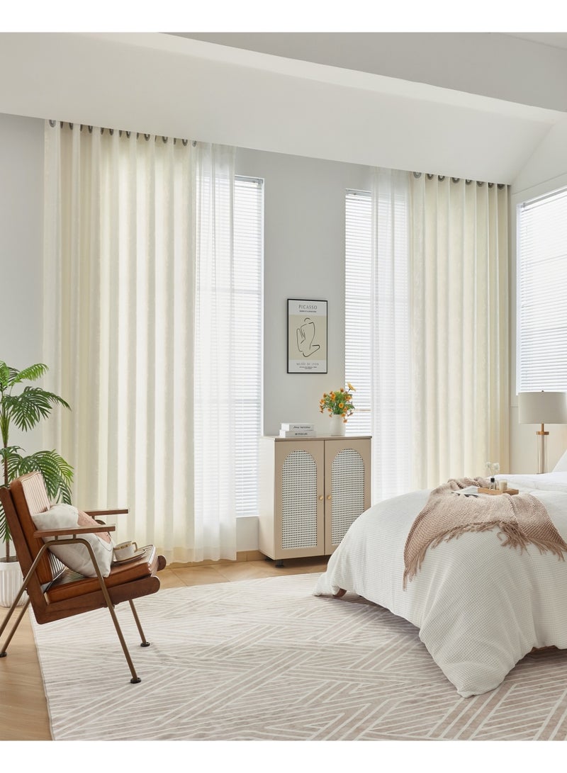QBAID Sheer Privacy Curtains – Soft Light, Multiple Sizes & Three Top Styles for a Cozy Home - Image 5