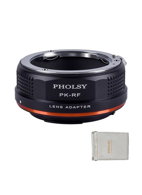 Lens Mount Adapter Compatible with Pentax K PK Lens to Canon EOS RF-Mount Camera Body for EOS R8, R50, R6 Mark II, R7, R10, R3, R5, EOS R5C, EOS R6, EOS R, EOS RP