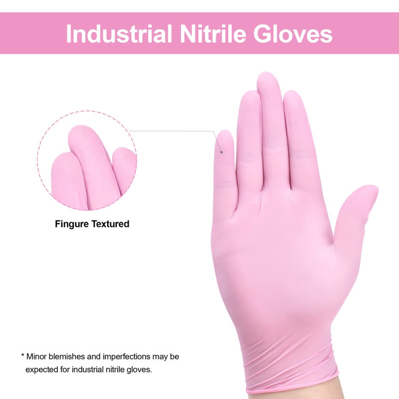 SwiftGrip Pink Disposable Gloves, 3-mil, X-Small, Disposable, Latex-Free, Food-Safe, Powder-Free, 1000-ct Case - Image 2