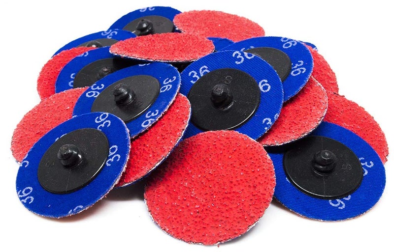 Benchmark Abrasives 2 Inch Sanding Discs Quick Change Ceramic - Drill & Die Grinder Sanding Disc for Deburring, Polishing, Rust Remover for Metal, Paint Stripper (25 Pack) - 50 Grit - Image 1