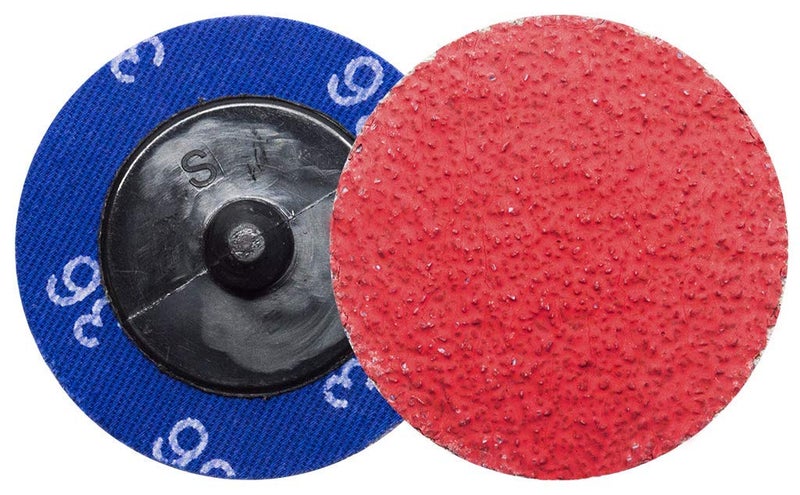 Benchmark Abrasives 2 Inch Sanding Discs Quick Change Ceramic - Drill & Die Grinder Sanding Disc for Deburring, Polishing, Rust Remover for Metal, Paint Stripper (25 Pack) - 50 Grit - Image 3