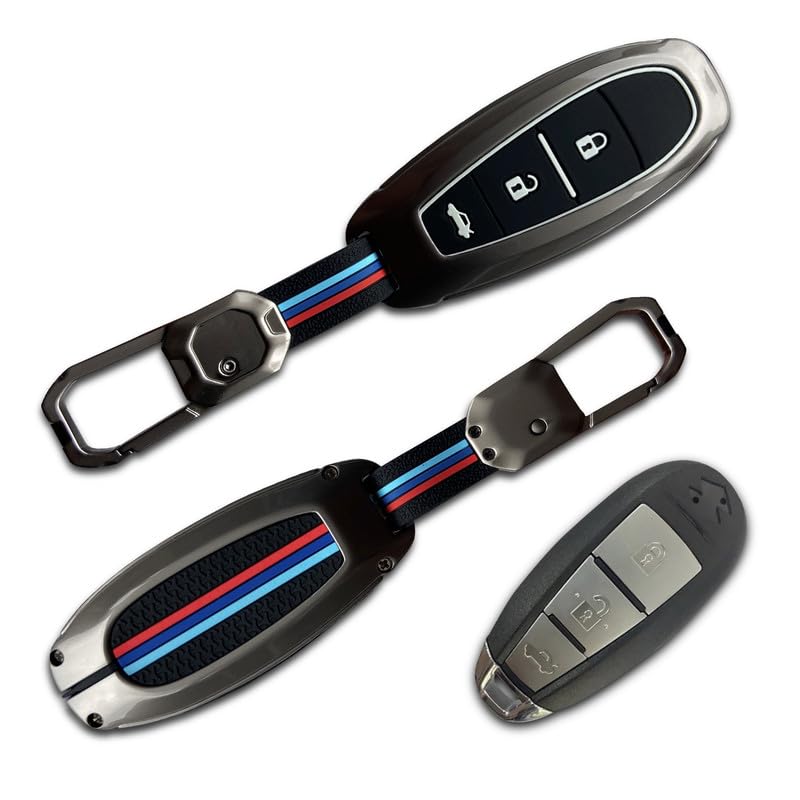 NEODRIFT 'KeyShield' Car Key Cover for Maruti Suzuki S-Cross (Shape 2, 03 Buttons) (Durable, Stylish, and 360° Protection) - Image 1
