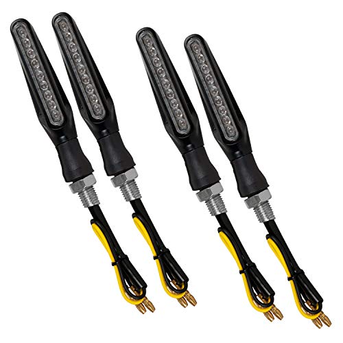 Casago CSILA4P Universal Waterproof 9 LED Turn Signal Indicator Light for Scooter Cruiser Harley Yamaha Suzuki (Amber, 4Pcs) - Image 1