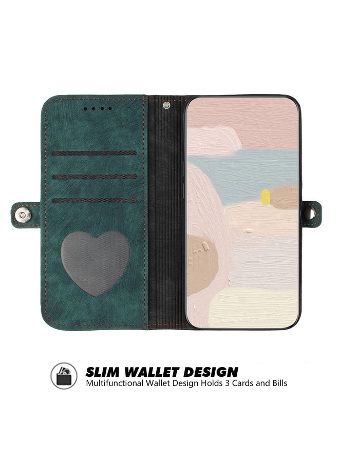 Case Cover For Samsung Galaxy A71 5G Side Buckle Double Fold Hand Strap Leather Phone Case(Dark Green)