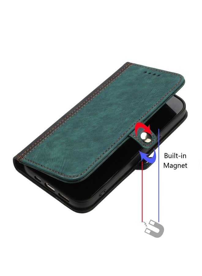 Case Cover For Samsung Galaxy A71 5G Side Buckle Double Fold Hand Strap Leather Phone Case(Dark Green)