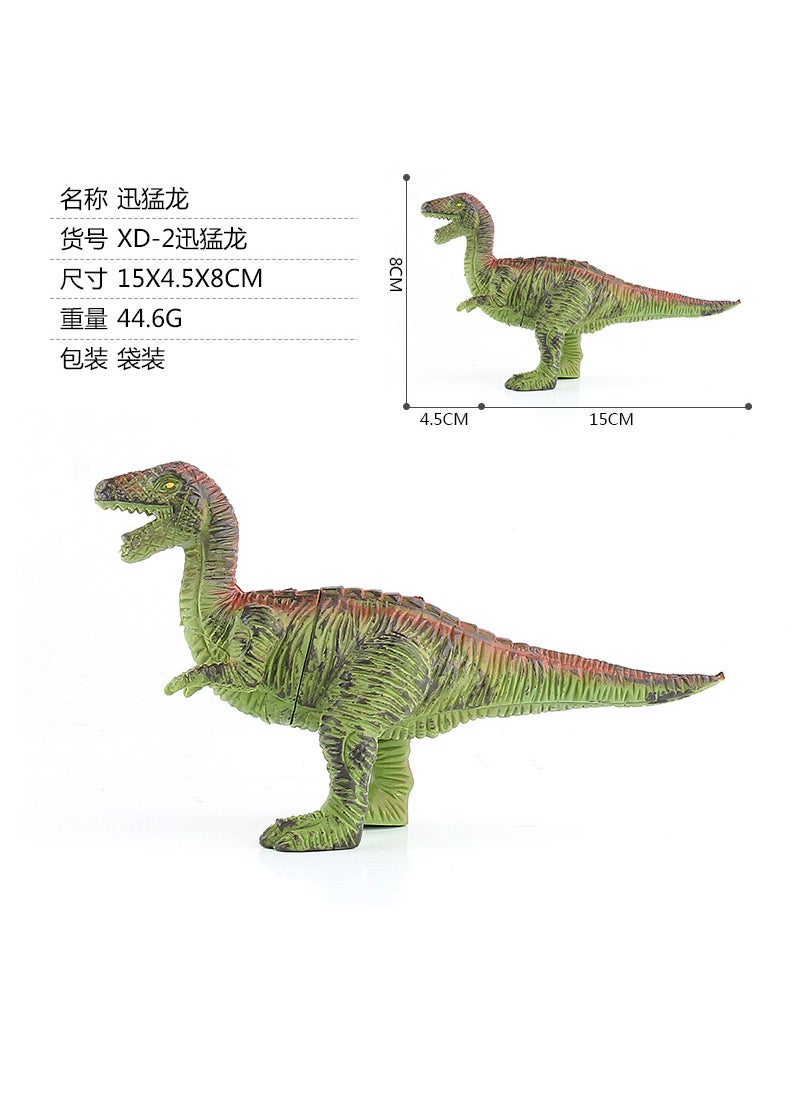 Arabest - Animal Jurassic Dinosaur Model Series Simulation Tyrannosaurus Rex Dinosaur World Multiple Static Toy Models XD-2 Raptor 0.045kg - Image 1