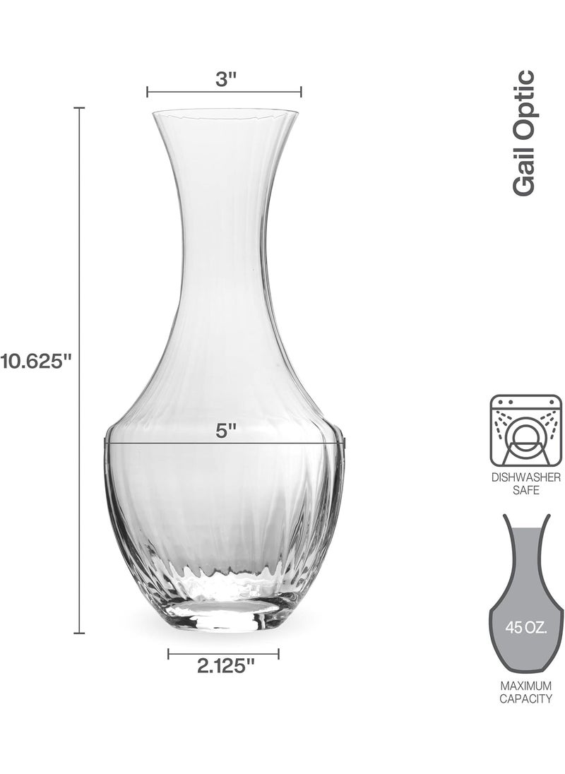 Mikasa Mikasa Gail Optic 45Ounce Carafe Decanter  LeadFree Crystal Dishwasher Safe Excellent for Wine Spirits Water Beverages  Ideal for Casual  Formal Gatherings Wine Gift Wine Accessories  - Image 2