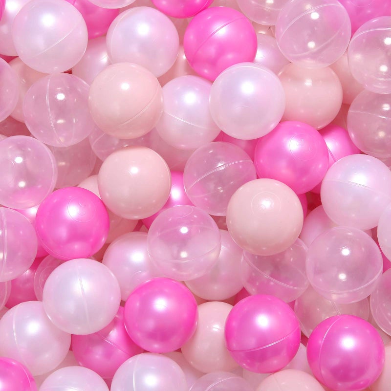PlayMaty 100 Pieces Colorful Ball Pit Balls Plastic PhthalateBPA Free Ocean Ball Crush Proof Stress Balls for Toddlers and Kids Playhouse Ball Pits Accessories Pearl Purple 100 Pieces - Image 2