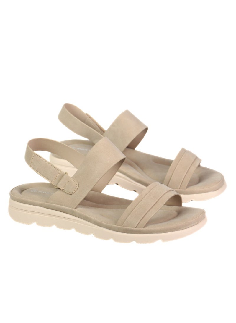 Mon Ami Women’s Comfortable Open Toe Sandals with Adjustable Strap | Lightweight Slip-On Walking Flats with Soft Cushioned Sole | Casual Summer Footwear for Travel, Beach & Everyday Comfort - Image 3