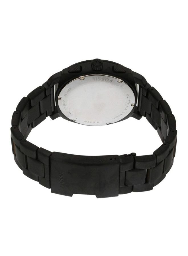FOSSIL Men Machine Water Resistant Chronograph Watch FS4682 - 42 mm - Black - Image 2