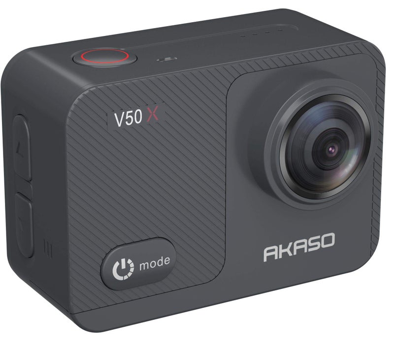 Akaso كاميرا أكاسو V50X أكشن بدقة 4K30fps مع واي فاي وشاشة تعمل باللمس وزوم 4X ومقاومة للماء حتى عمق 131 قدم ودعم ميكروفون خارجي وتحكم عن بعد مع ملحقات خوذة (بدون بطاقة MicroSD سعة 64GB) - Image 4