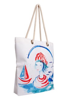 Anemoss Beach Shoulder Bag for Women, Large and Lightweight Summer Pool Bag with Adjustable Rope Handle and Inner Pocket, Made in Turkey  - Image 3