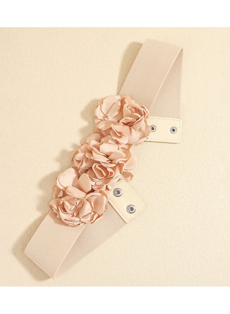 KUYING New Corset Elastic Elastic Elastic Womens Dress Decoration Fabric Flower Fashion Belt