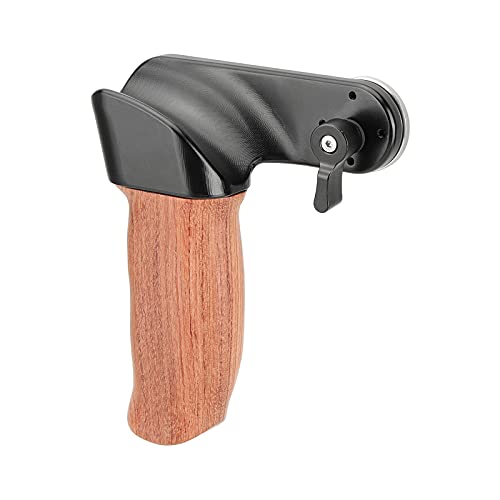 CAMVATE Ergonomic Wooden Hand Grip with Rosette M6 Thread Screw Connection for Camera Shoulder Mount RigLeft Hand 2926 - Image 1