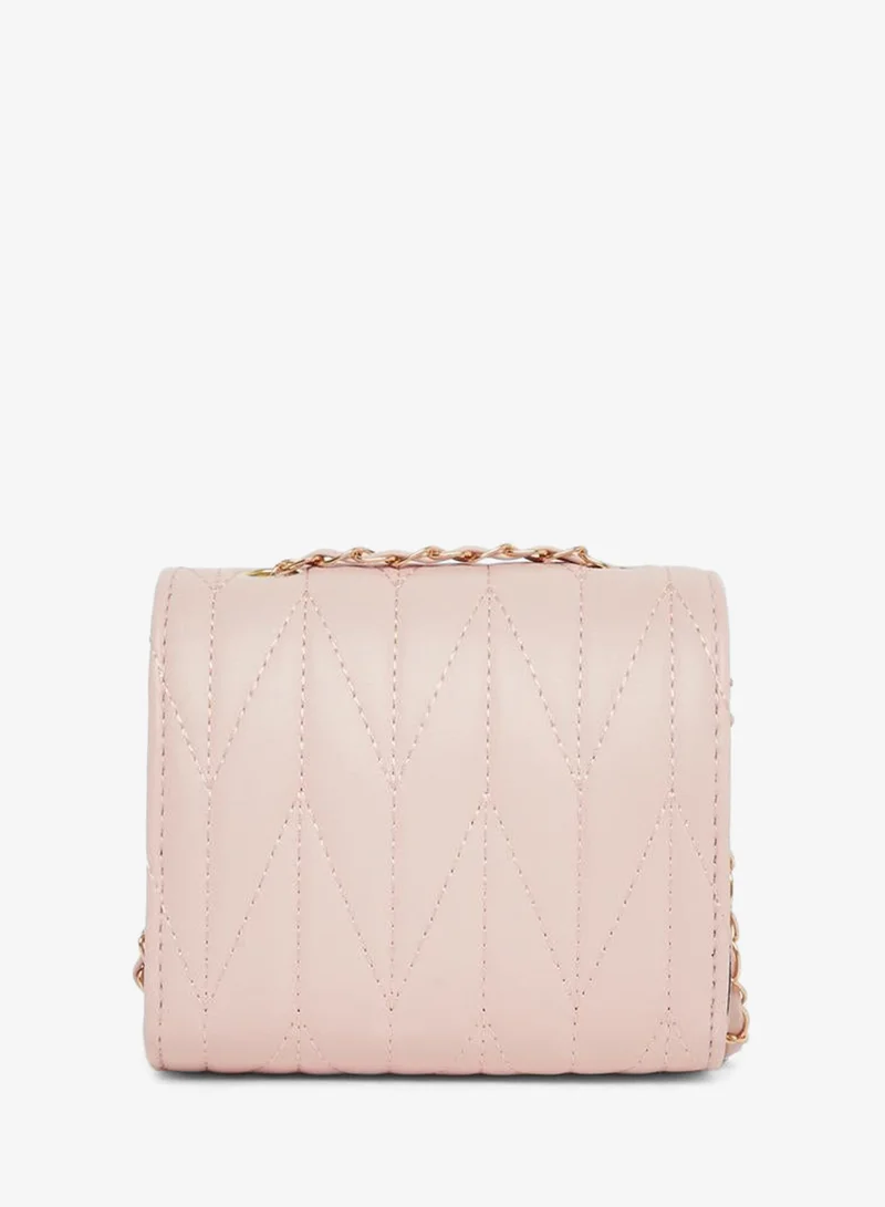 Styli Styli Girls Quilted Cross Body Bag with Chain Strap