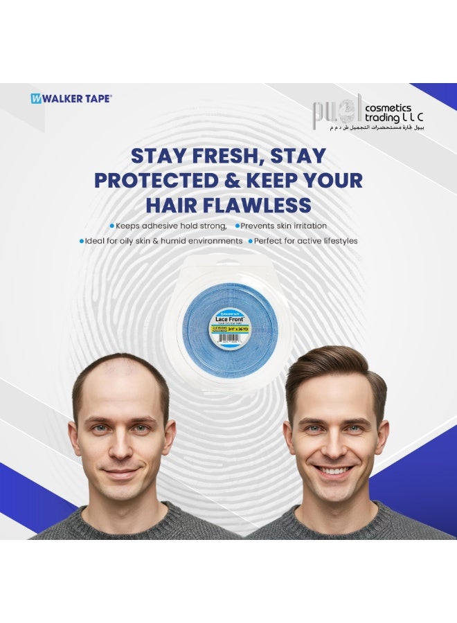 Walker Tape® Lace Front Adhesive Tape – 3/4" x 36 Yds Roll – Hypoallergenic, Dull Finish for Natural Look – Medium Residue, 2-3 Week Hold for Lace Systems, Comfortable Secure Bond - Image 3