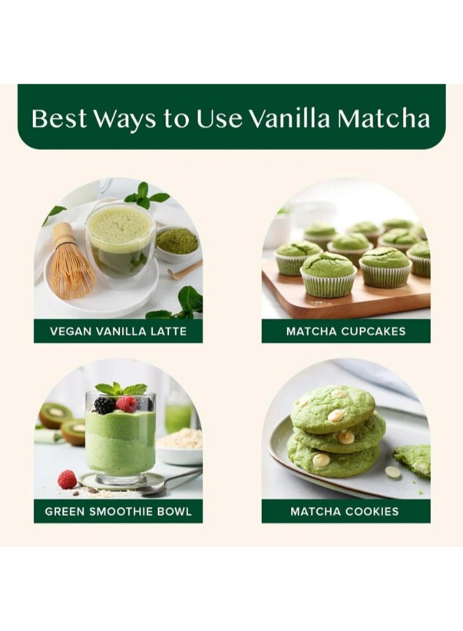 Vahdam مسحوق شاي ماتشا الأخضر بالفانيليا - Image 4