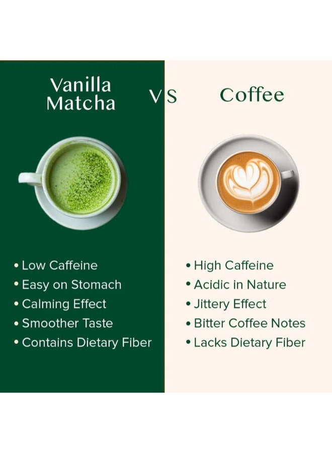 Vahdam مسحوق شاي ماتشا الأخضر بالفانيليا - Image 5