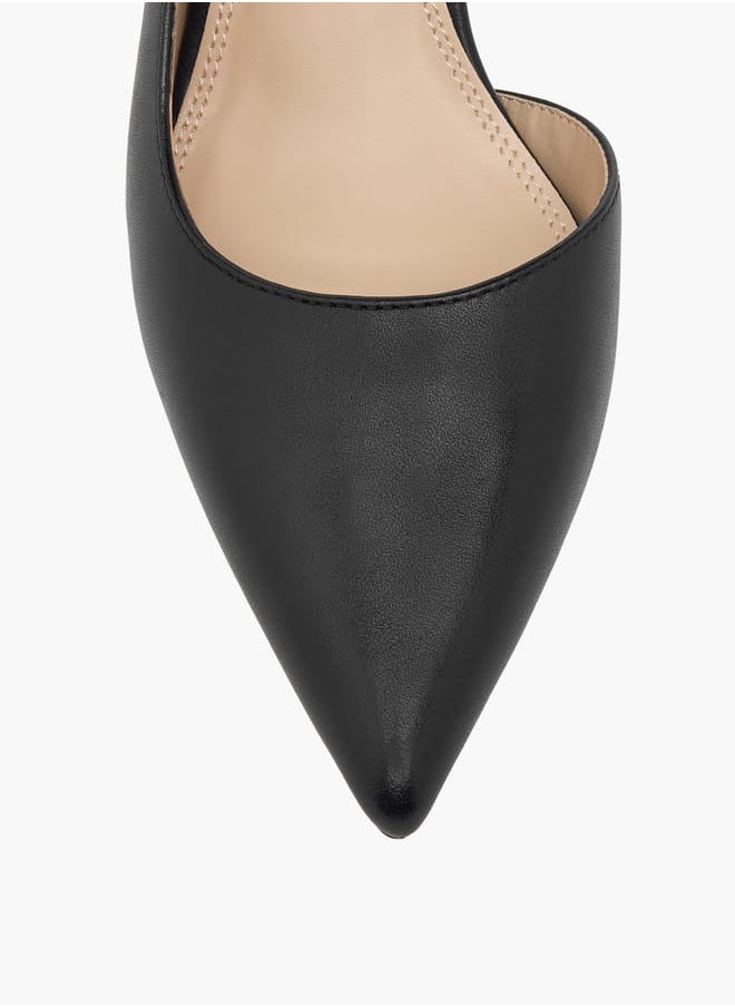 Celeste Women's Solid Slingback Shoes With Stiletto Heels  - Image 4