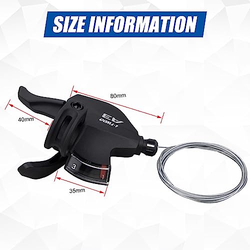 WEEROCK Bike Shifter Lever 24 Speeds 3x8 Thumb Gear Shift Lever for Mountain Bicycle - Image 2