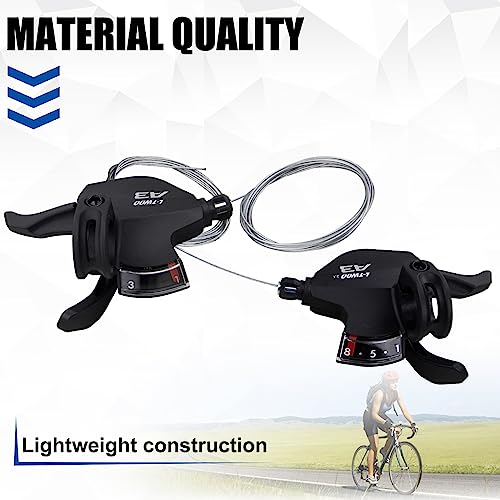 WEEROCK Bike Shifter Lever 24 Speeds 3x8 Thumb Gear Shift Lever for Mountain Bicycle - Image 3