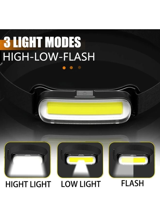 USB Rechargeable COB Head Lamp Portable Floodlight with Headband for Emergency Lighting - Image 5