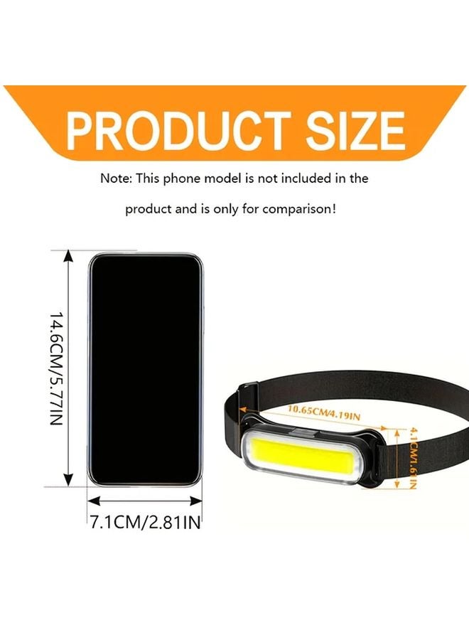 USB Rechargeable COB Head Lamp Portable Floodlight with Headband for Emergency Lighting - Image 4