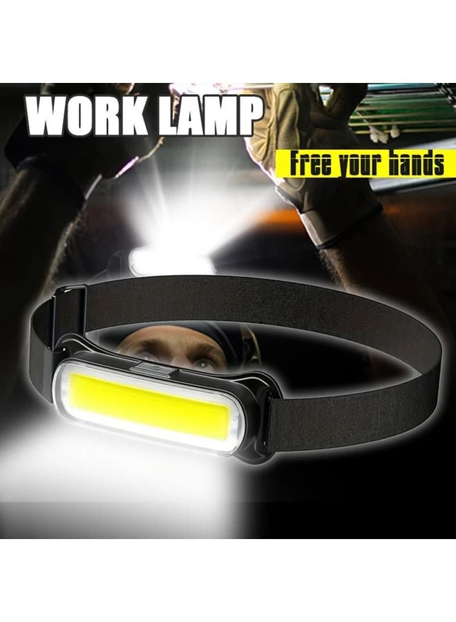 USB Rechargeable COB Head Lamp Portable Floodlight with Headband for Emergency Lighting - Image 3