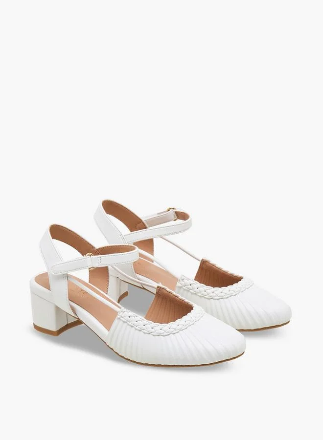 Girls Textured Block Heels Shoes