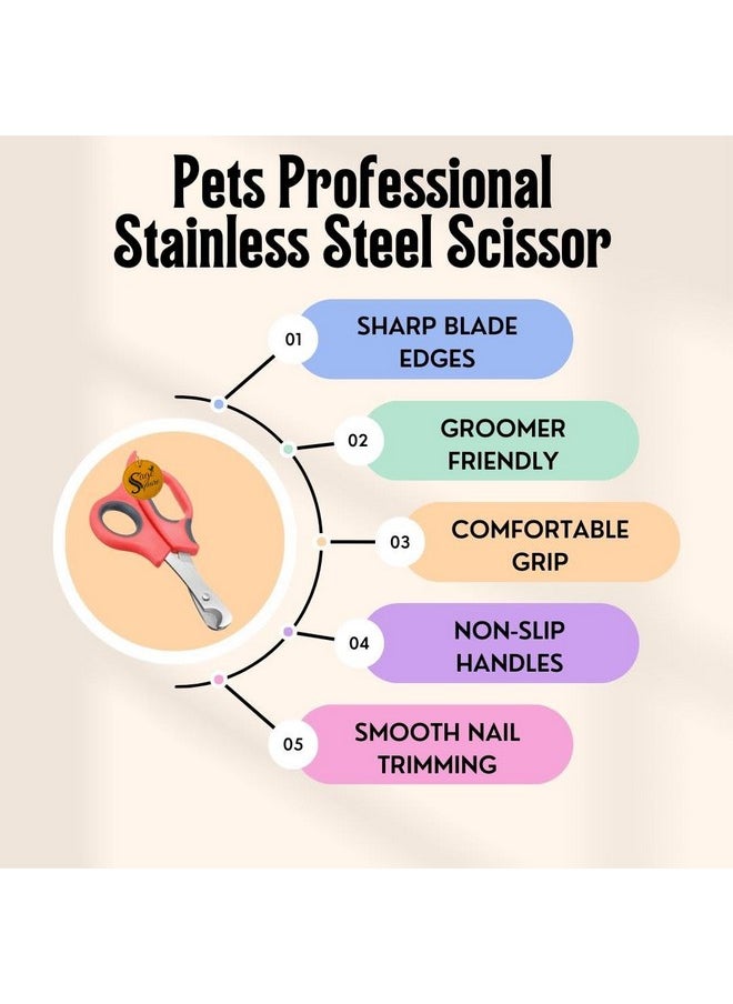 Sage Square Dog Nail Cutter Scissor Color Multicolor, Red Blu Blck - Premium Stainless Steel Clippers Safe And Effortless Nail Trimming For Large Dogs, Cats, Puppies,  - Image 3