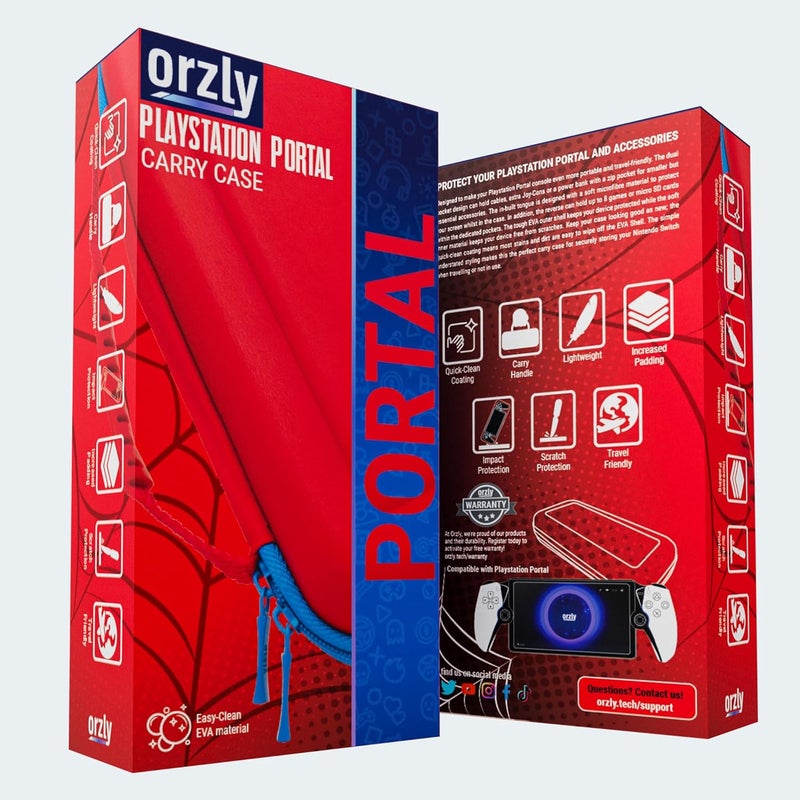 Orzly Carry Case designed for Playstation Portal remote player for PS5 Console holds accessories and offers Travel and Storage Protection for headset charger headset & more - Tanami - Gift box edition - Image 2