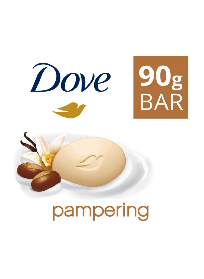 Dove Pampering Beauty Cream Bar (90g) - Shea Butter & Warm Vanilla - With Moisturizing Cream for All Skin Types - Soft & Glowing Skin Formula - Image 2