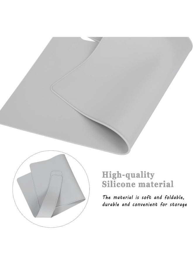 Lomgwumy Lomgwumy High Chair Placemat, Durable High Chair Placemat Silicone, Clean and Hygienic, Suitable for IKEA Antilop Highchai, for Toddlers and Babies (Light Gray)  - Image 4
