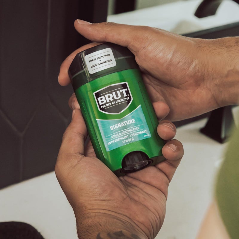 BRUT رائحة برت سينيجر مضاد للتعرق ومزيل العرق - عصا مزيل عرق معطرة للرجال - حماية قوية من العرق - يقضي على الروائح - 2.7 أونصة - Image 3