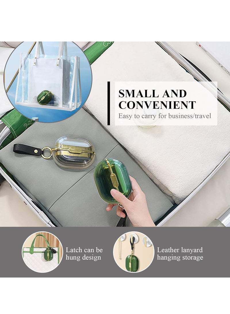 SOLARAE Double sided Travel Portable Lint Roller with Hand Strap Reusable Mini Extra Sticky Dog Cat Pet Hair Remover Luxury Lint Remover for Clothes Bag Dust Fuzz Fur with 4 Refills Grey - Image 4