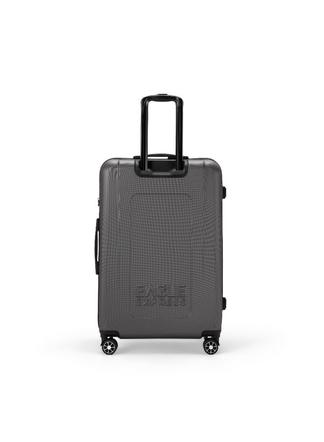 Eagle Express Fusion 1-Piece 24-Inch ABS Hard Trolley Luggage - Dark Grey - Free Protective Cover - 1-Year Warranty - Image 2