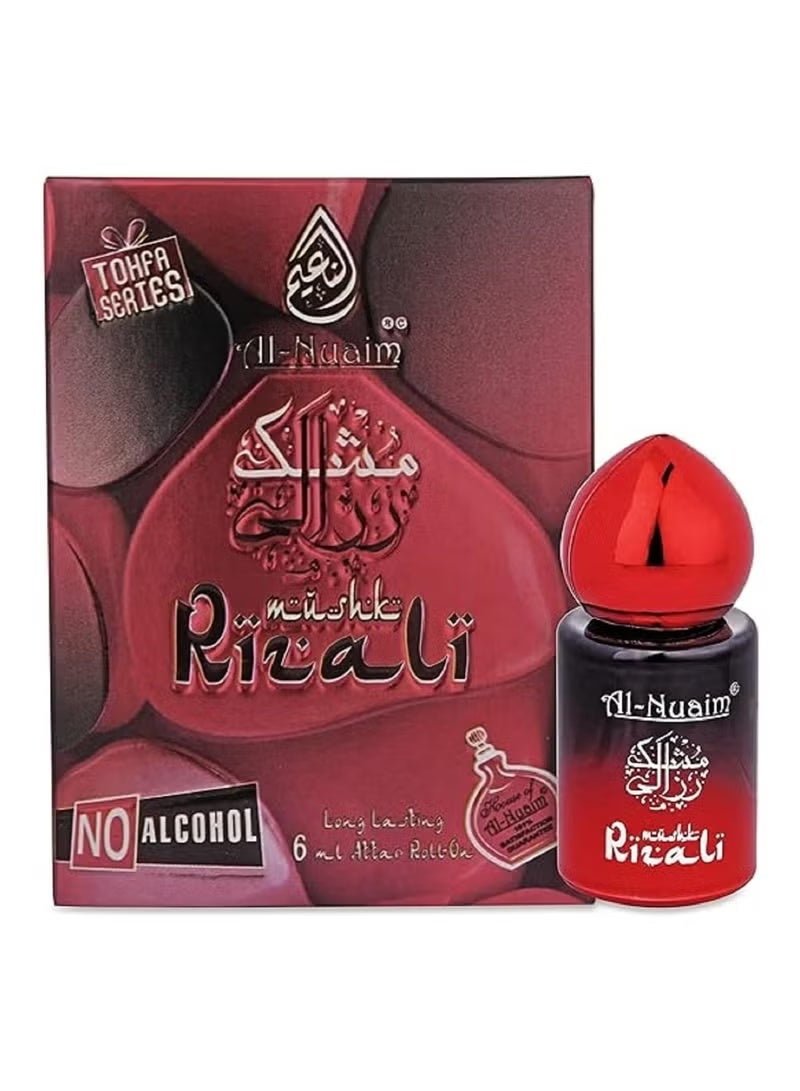 أل نواعم عطر المسك الريزالي من سلسلة النعيم تحفة، زيت عطري رول أون، 6 مل، عبوة من 4 قطع | عطر شرقي مسك يدوم طويلاً، خالٍ من الكحول، للرجال والنساء - Image 2