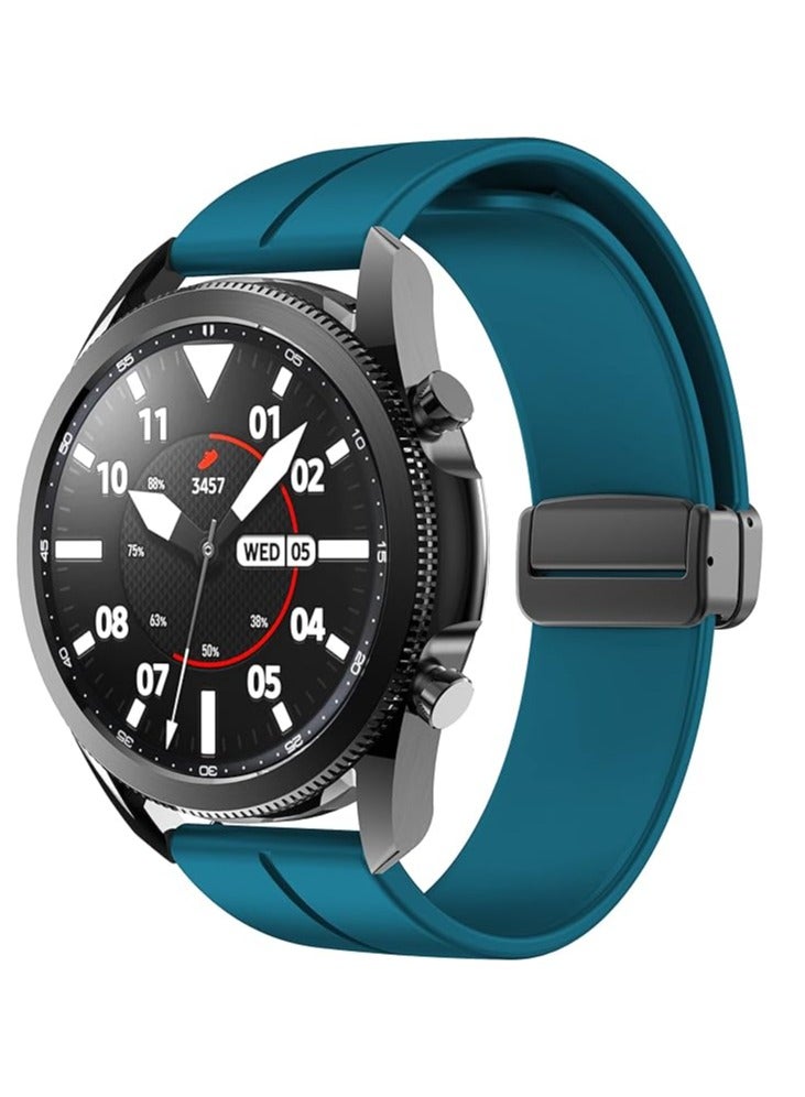 سوار ساعة مغناطيسي 22 مم من السيليكون الناعم سوار ساعة رياضي للرجال والنساء - Image 3