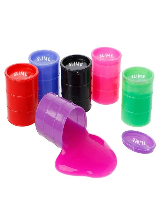 H B MSALA (DEVICE) HBM Multicolor Fruit DIY Magic Toy Slimy Slime Clay Gel Jelly Putty Set kit Toys for Boys Girls Kids Slime,Barrel Slime Toy, Small (Clear) (Multicolor, 24) - Image 1