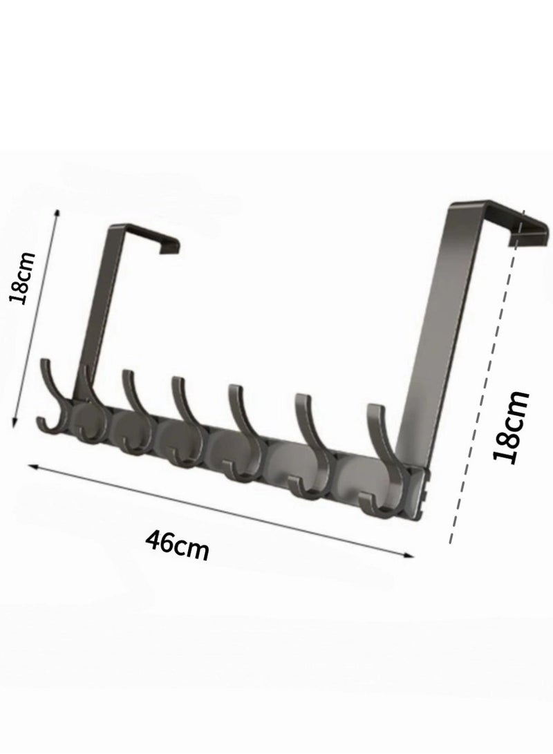 Over The Door Hooks,7 Hook Sturdy Door Hanger,Heavy Duty Easy to Install, for Bathroom,Bedroom,Kitchen,Hanging Towels,Coats - Image 5