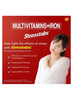 gsk Stresstabs Multivitamins + Iron Tablets, Anti-Stress Vitamin Formula Enriched with Essential Vitamins and Minerals, 30 Tablets.  - Image 4