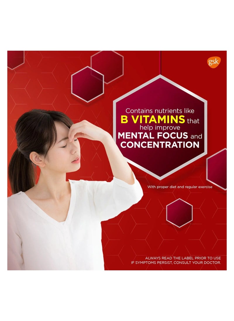 Stresstabs Multivitamins + Iron Tablets, Anti-Stress Vitamin Formula Enriched with Essential Vitamins and Minerals, 30 Tablets.
