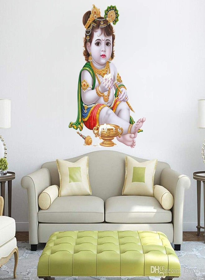 Rangoli Baby Krishna Combo Modern Art 200 Vinyl Large Wall Sticker- 50cm or 70cm cm, Pack of 2 - Image 4