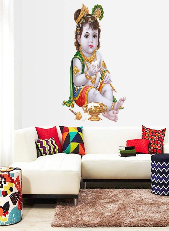 Rangoli Baby Krishna Combo Modern Art 200 Vinyl Large Wall Sticker- 50cm or 70cm cm, Pack of 2 - Image 3