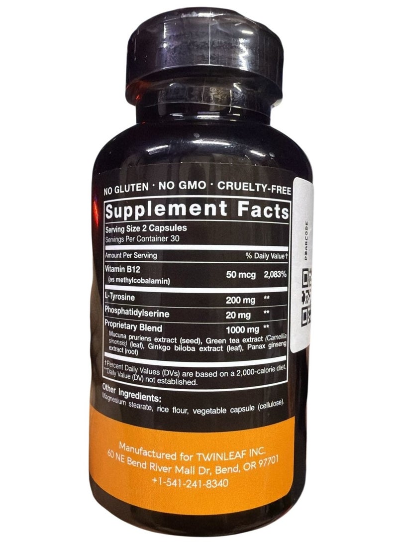 TWINLEAF Dopamine Booster, 1000mg - 60 Capsules - Image 2